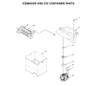 Maytag MFT2772HEZ00 icemaker and ice container parts diagram