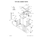 Maytag MVWB835DW5 top and cabinet parts diagram