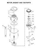Motor, basket and tub parts