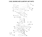 KitchenAid 5K45SSESL4 case, gearing and planetary unit parts diagram