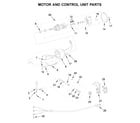 KitchenAid 5K45SSBWH4 motor and control unit parts diagram