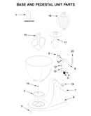 Base and pedestal unit parts