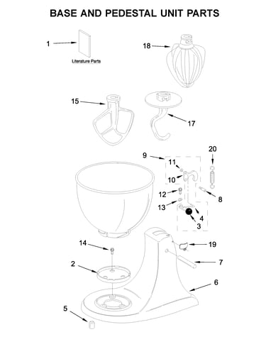 Base and pedestal unit parts