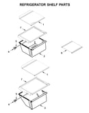 Refrigerator shelf parts