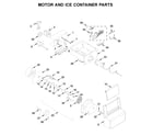 Whirlpool WRS311SDHM01 motor and ice container parts diagram