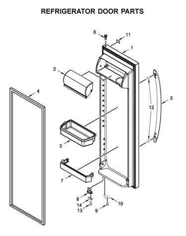 Refrigerator door parts