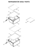 Refrigerator shelf parts
