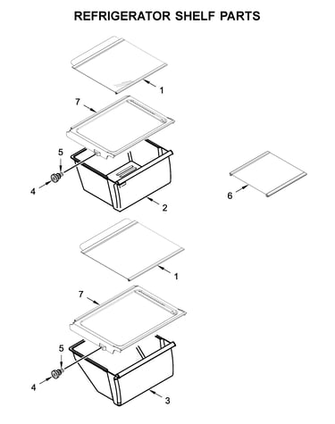 Refrigerator shelf parts
