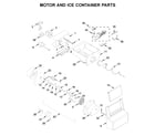 Whirlpool WRS311SDHM02 motor and ice container parts diagram
