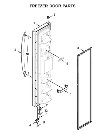 Freezer door parts