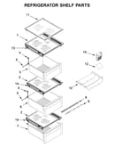 Refrigerator shelf parts