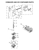 Icemaker and ice container parts