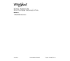 Whirlpool 7MWGD2040JM0 cover sheet diagram
