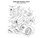 Whirlpool 7MWGD2040JM0 drum and internal parts diagram