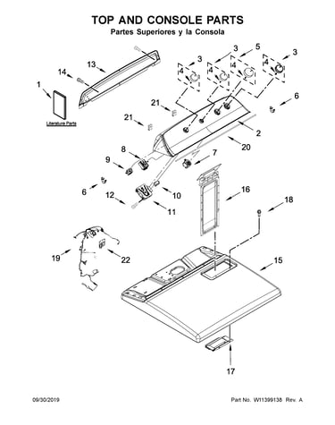 Top and console parts