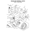 Whirlpool 7MWGD2140JB0 drum and internal parts diagram