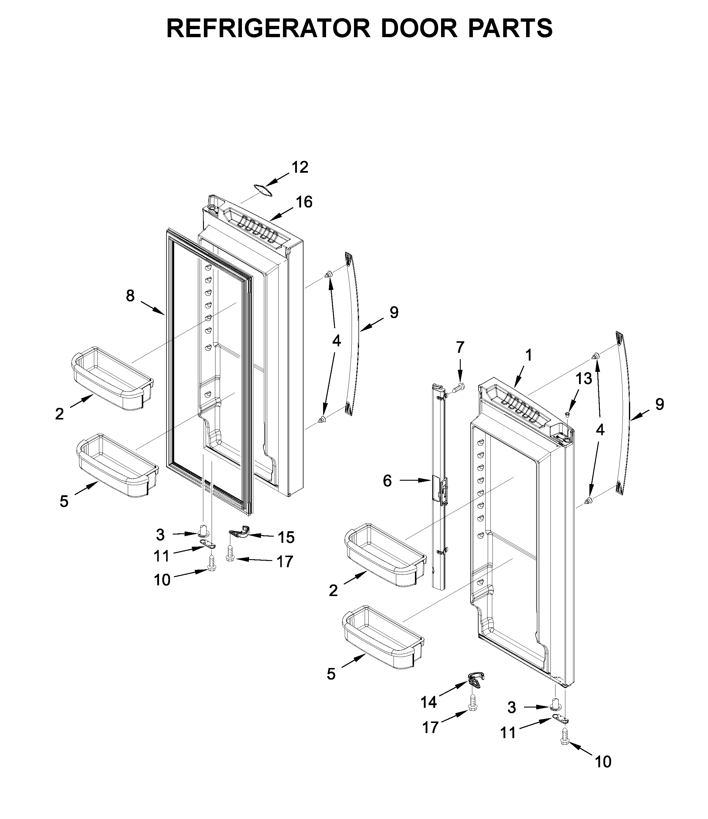 REFRIGERATOR DOOR PARTS