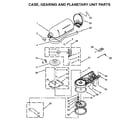 KitchenAid 7K45SSZOB0 case, gearing and planetary unit parts diagram