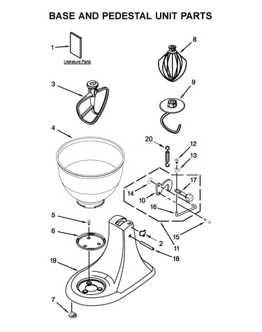 Base and pedestal unit parts