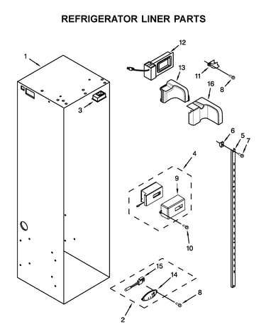Refrigerator liner parts