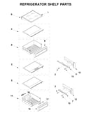 Refrigerator shelf parts