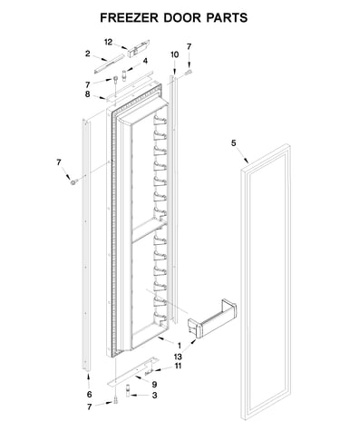 Freezer door parts
