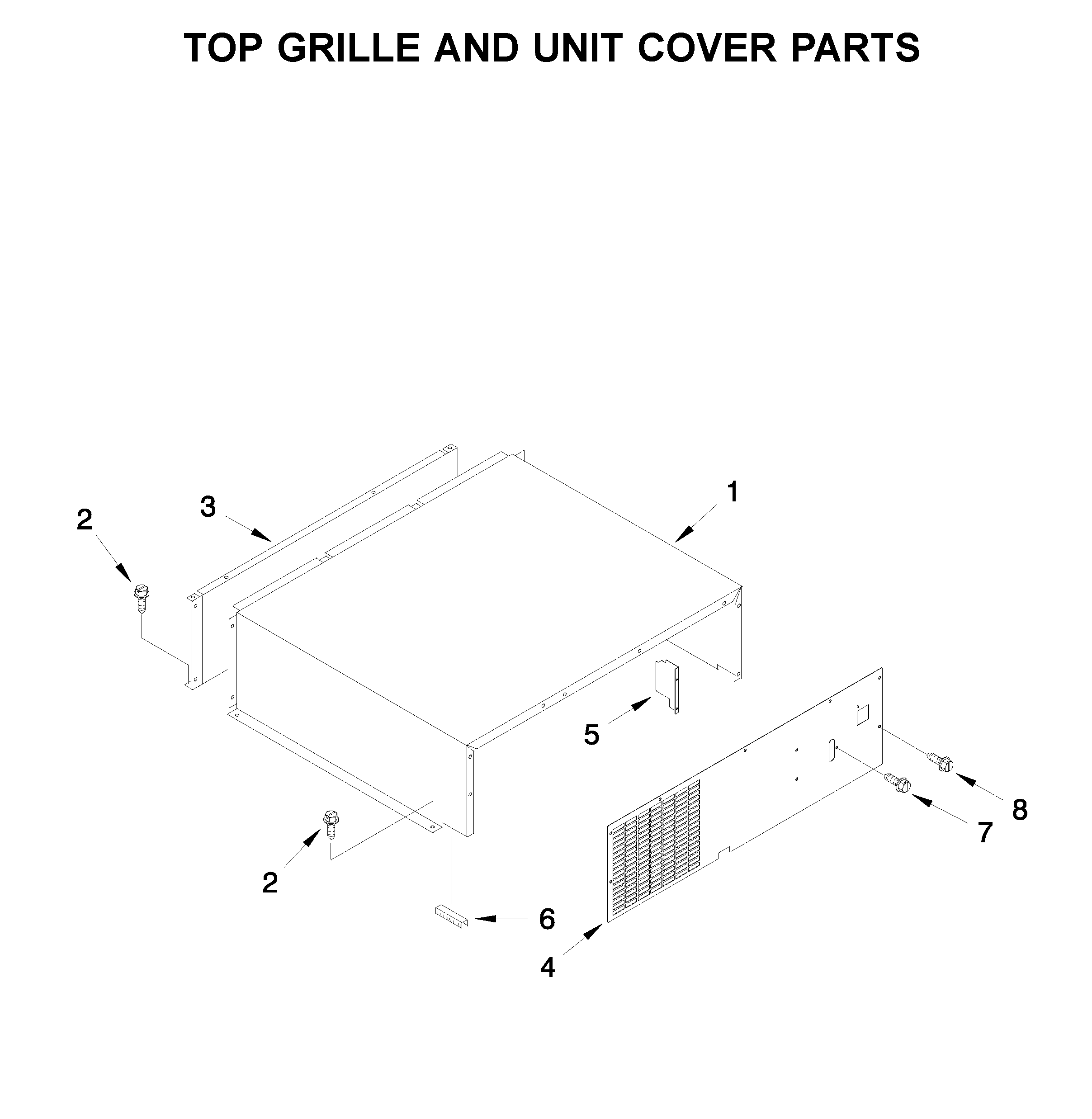 TOP GRILLE AND UNIT COVER PARTS