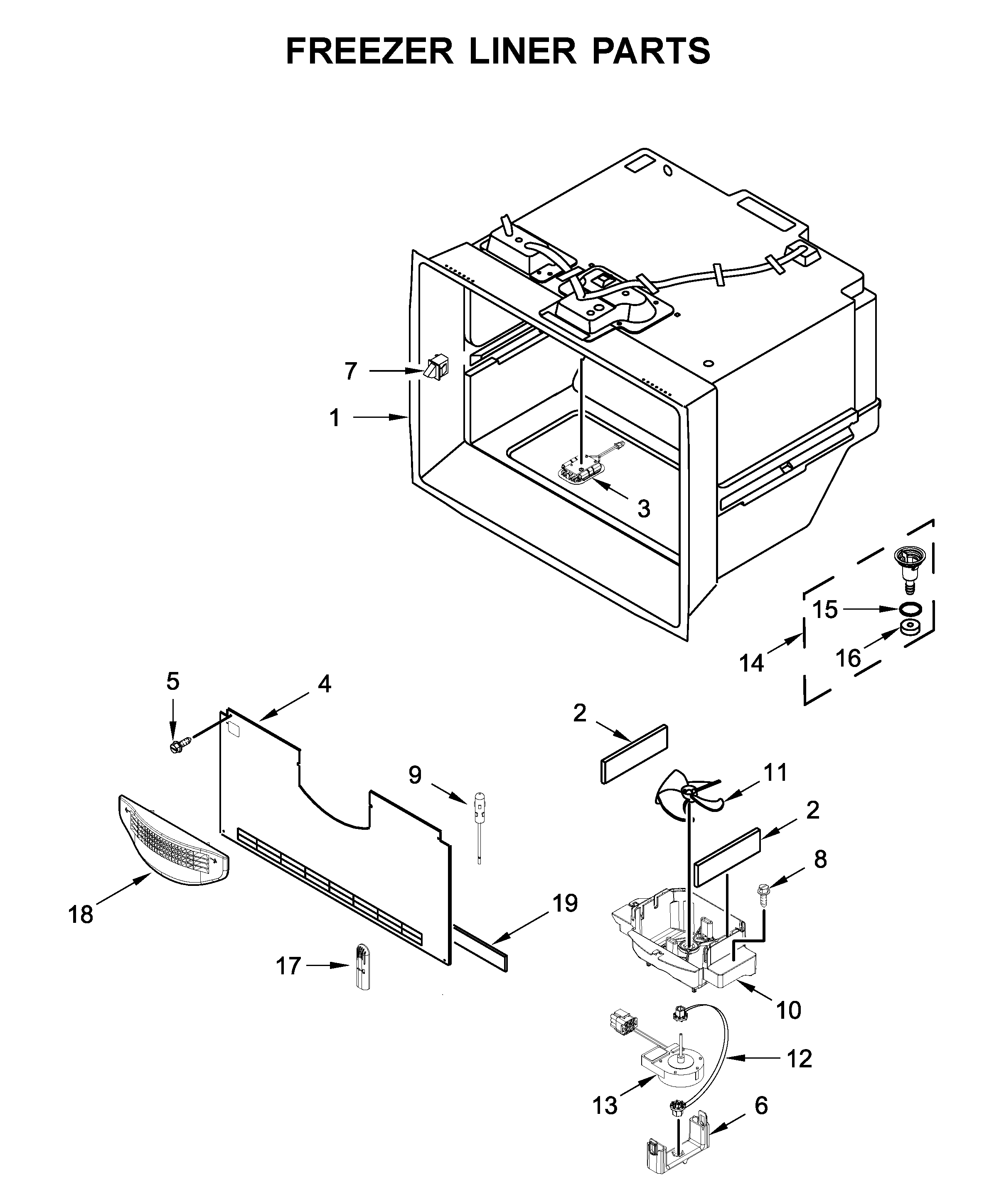 FREEZER LINER PARTS