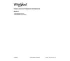 Whirlpool WRFA32SMHZ00 cover sheet diagram