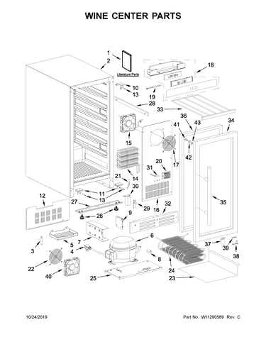 Wine center parts