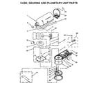 KitchenAid 5KSM125COB0 case, gearing and planetary unit parts diagram