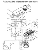 Case, gearing and planetary unit parts