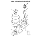 KitchenAid 5KSM125CWH0 base and pedestal unit parts diagram