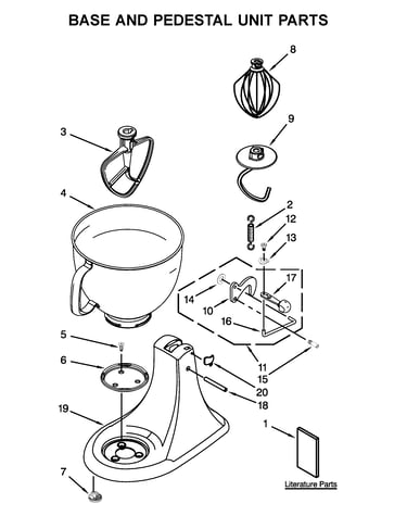 Base and pedestal unit parts