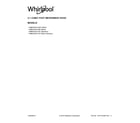 Whirlpool YWMH53521HZ3 cover sheet diagram