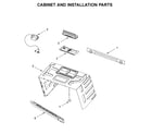 Whirlpool YWMH53521HB3 cabinet and installation parts diagram