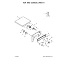 Whirlpool 8TLDR3822HQ0 top and console parts diagram