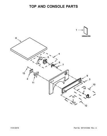 Top and console parts