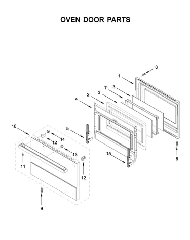 Oven door parts