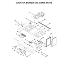 Jenn-Air JDSP536HL00 cooktop, burner and grate parts diagram
