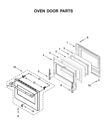 Oven door parts