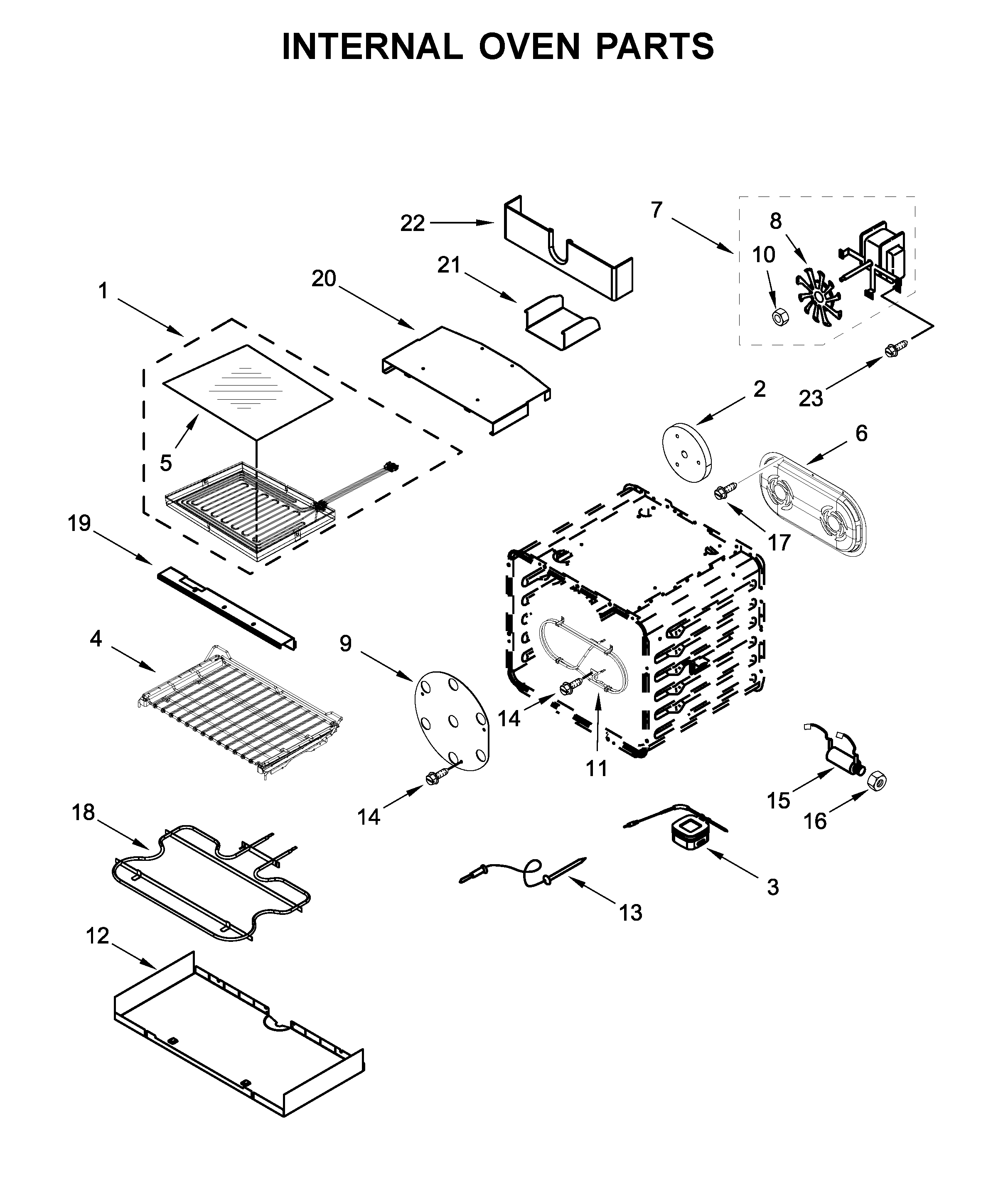 Internal oven parts