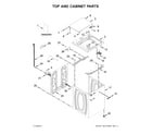 Maytag 7MMVWC565FW1 top and cabinet parts diagram