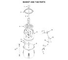 Maytag 7MMVWC565FW1 basket and tub parts diagram