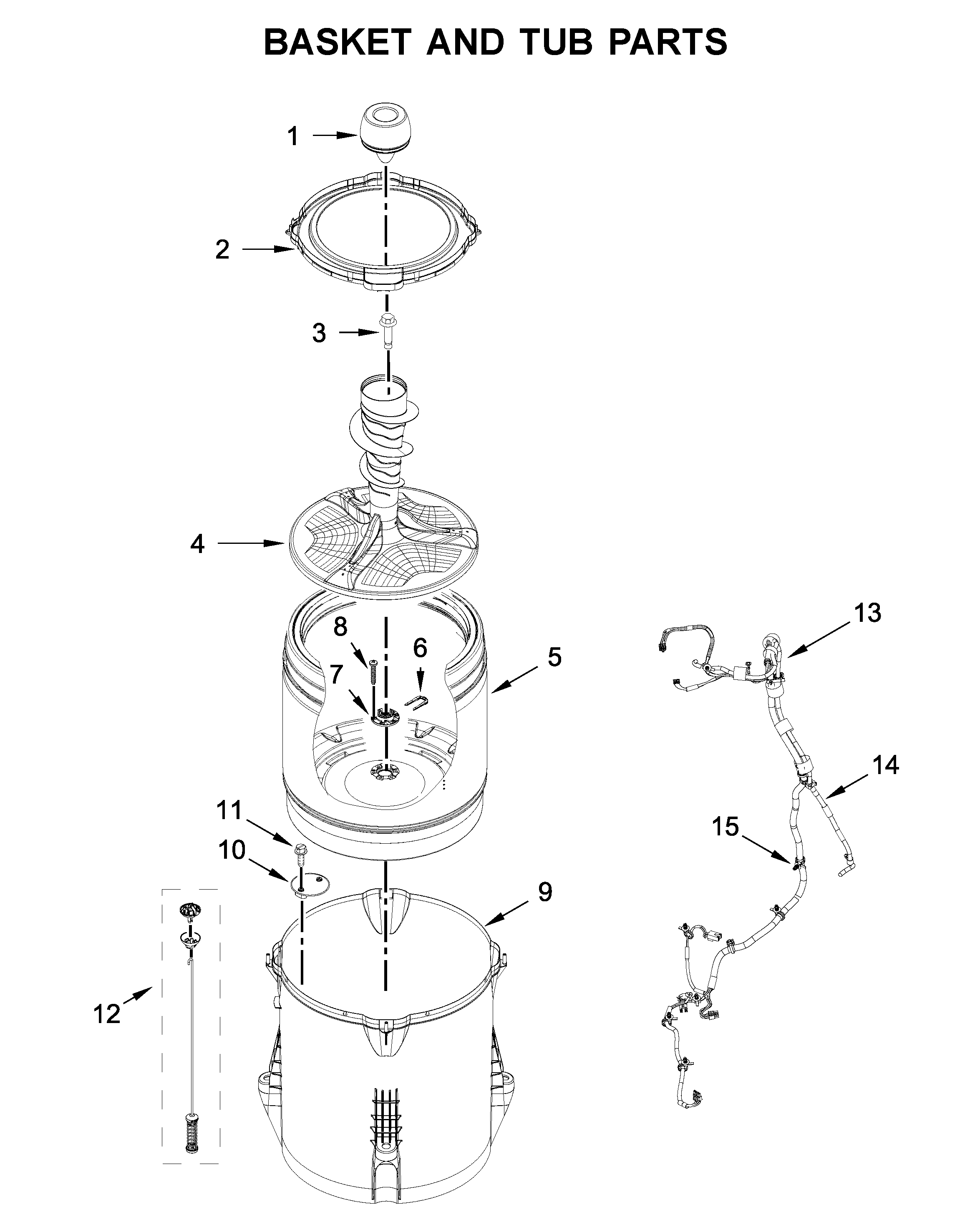 Basket and tub parts