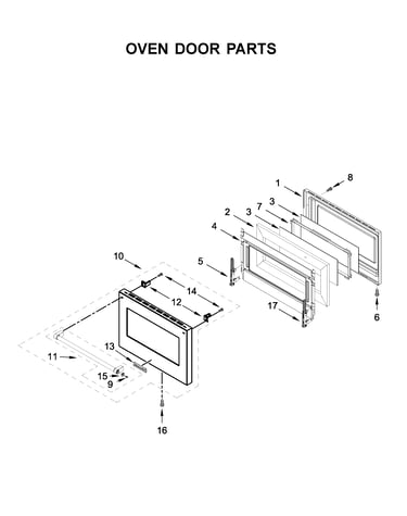 Oven door parts