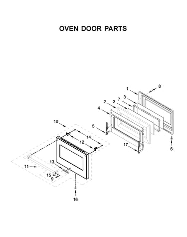 Oven door parts