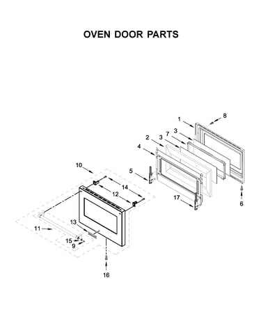 Oven door parts