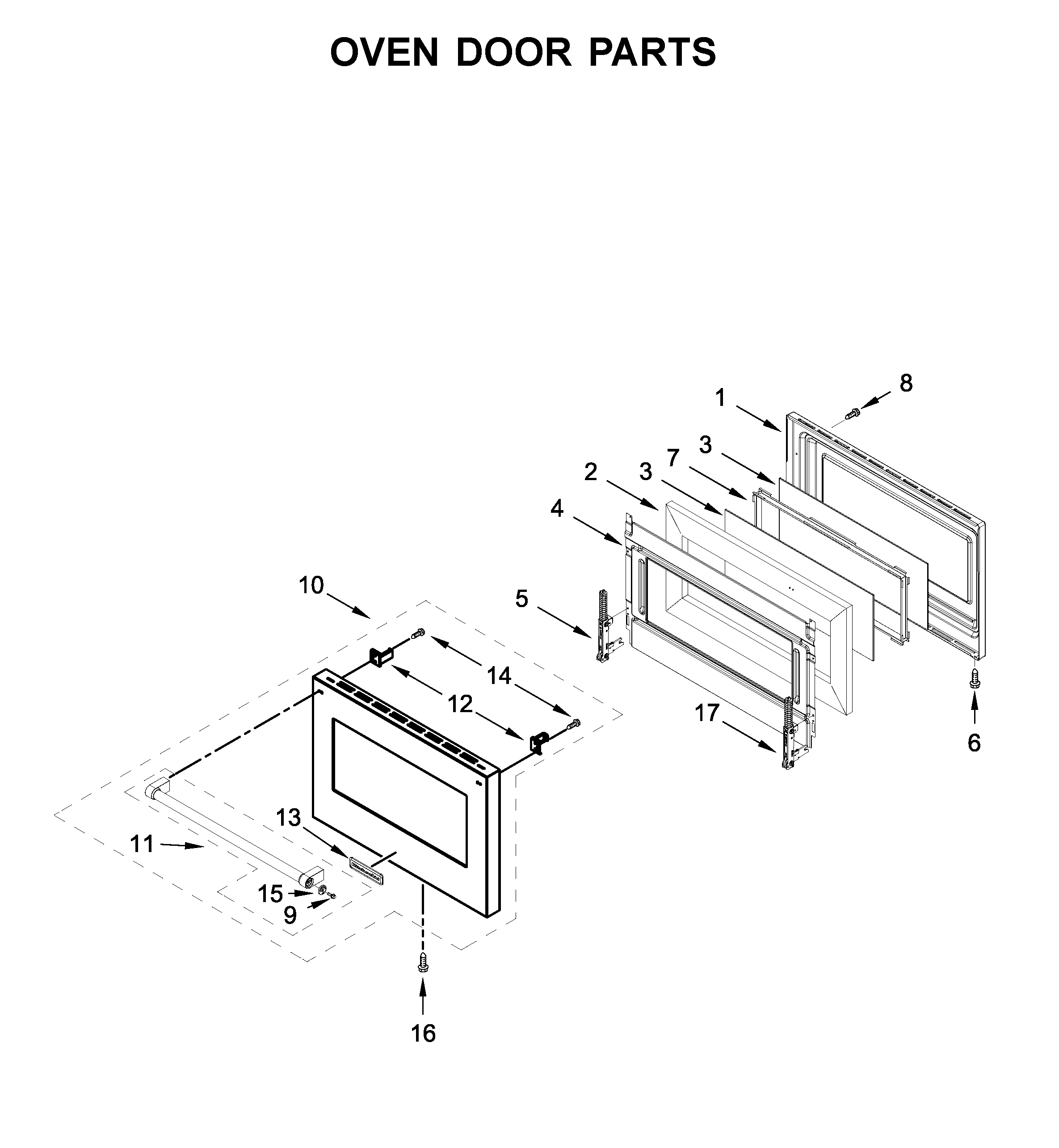 OVEN DOOR PARTS