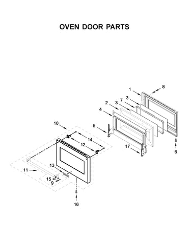 Oven door parts
